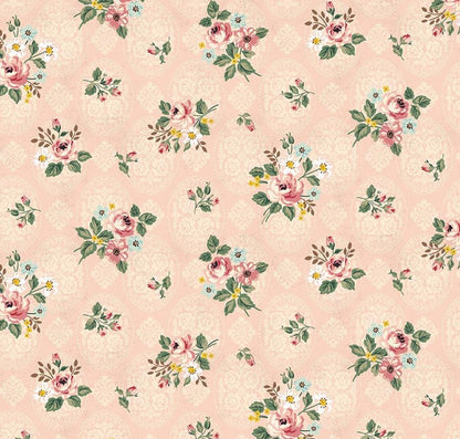 Riley Blake - Rose & Violet's Bouquet des Fleurs Posy Blush - C17291-BLUSH - Fabric by the half yard