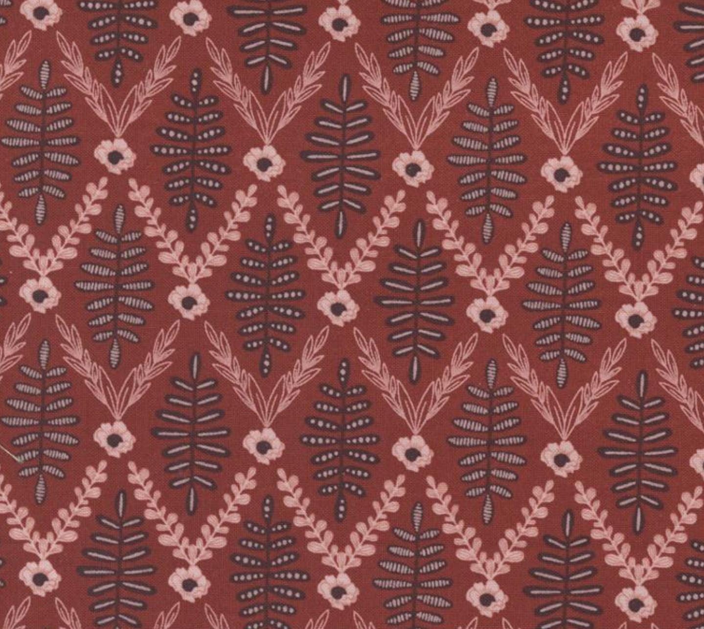 Moda - Slow Stroll - Grove Walk - Cinnamon - Fabric by the Half Yard