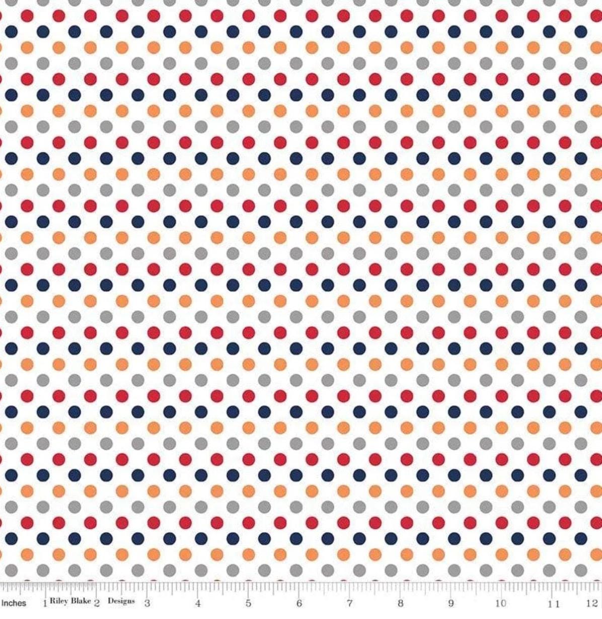 Riley Blake - Small Dot - C350-02 BOY - Fabric by the half yard