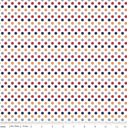 Riley Blake - Small Dot - C350-02 BOY - Fabric by the half yard