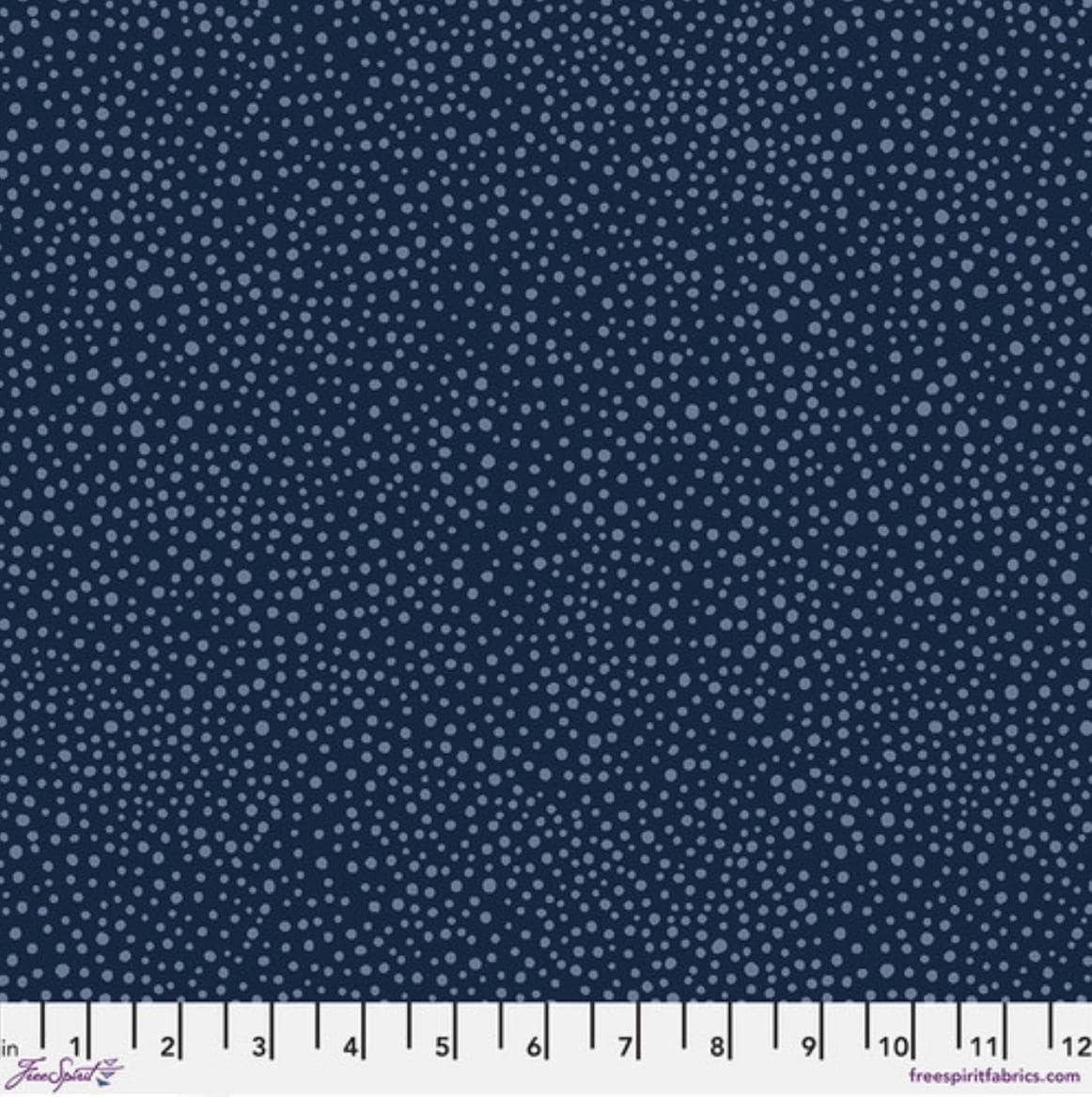 Free Spirit - Morris & Co - Seaweed Dot - Navy - Fabric by the half yard
