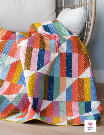 Happy Stripes by Quilty Love - Printed Paper Pattern