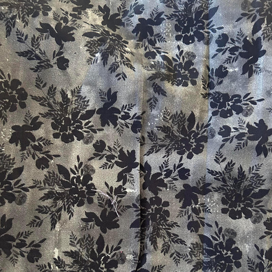 Free Spirit - Begonia Floral Georgia Blue Collection by Natalie Malan Fabric by the Half Yard