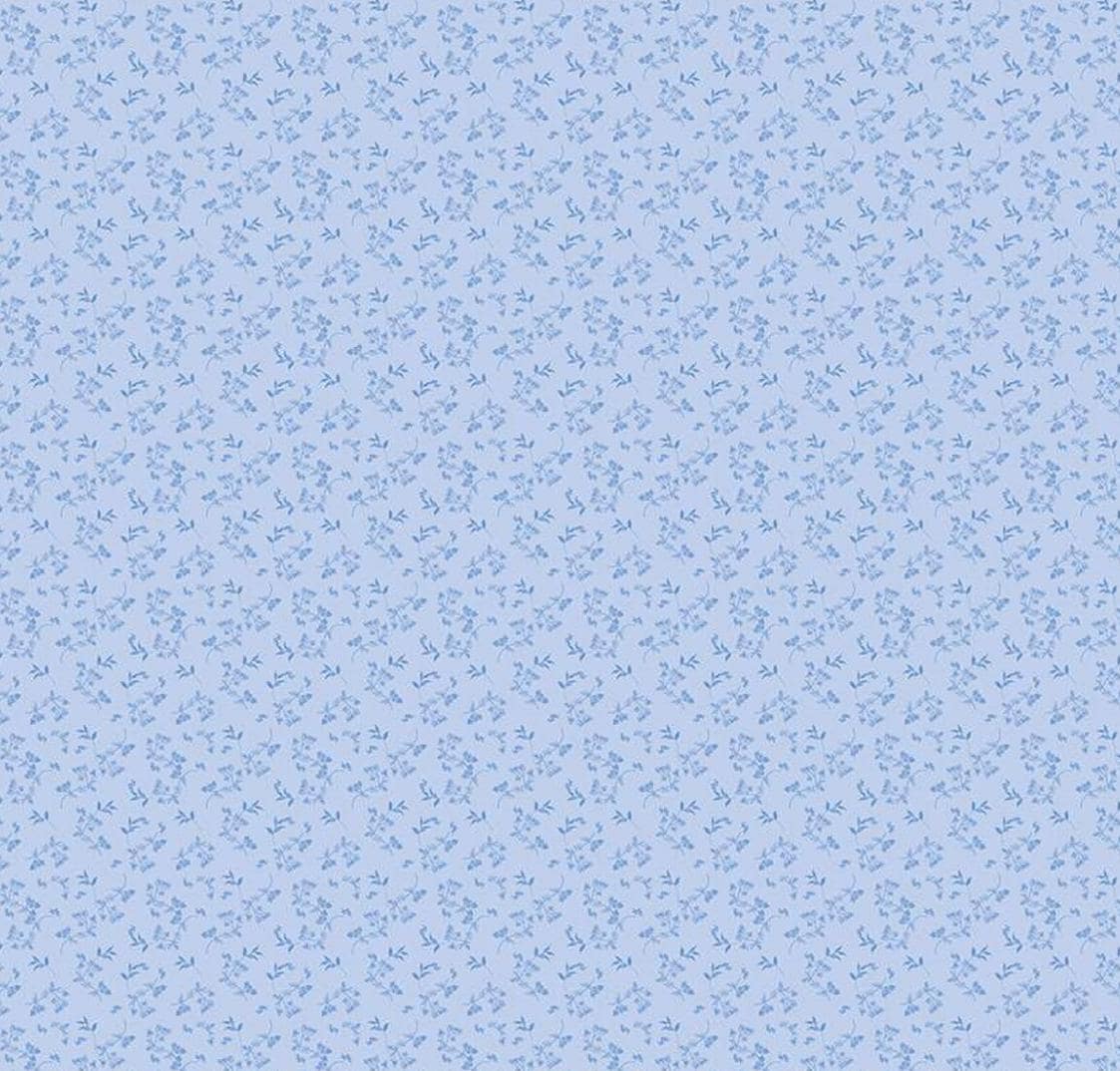 Riley Blake - Penelope - Mini Stems Sky - C16646-SKY Quilting Cotton Fabric by the HALF yard