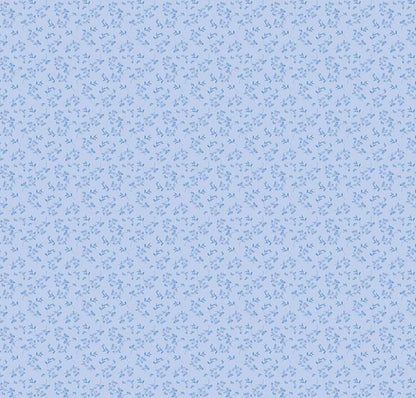 Riley Blake - Penelope - Mini Stems Sky - C16646-SKY Quilting Cotton Fabric by the HALF yard