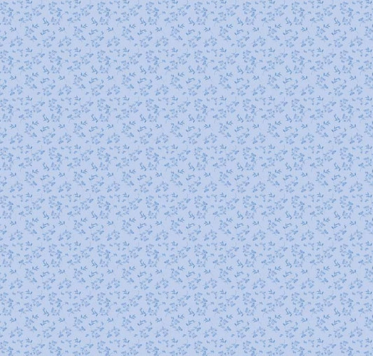 Riley Blake - Penelope - Mini Stems Sky - C16646-SKY Quilting Cotton Fabric by the HALF yard