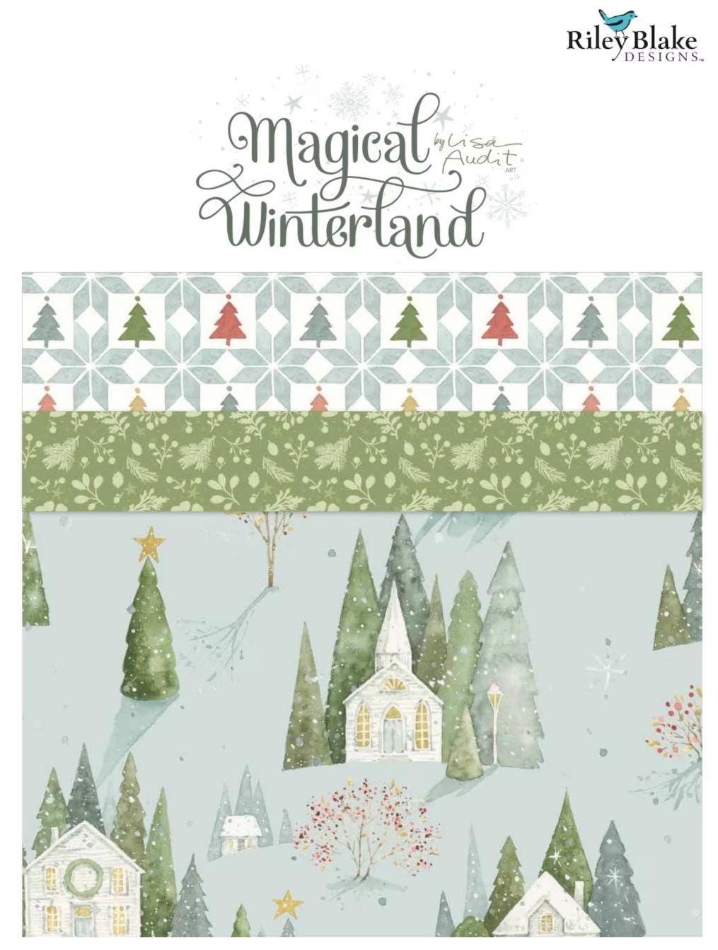 Riley Blake - Magical Winterland - Knitwear Green - C14945-GREEN - Fabric by the half yard