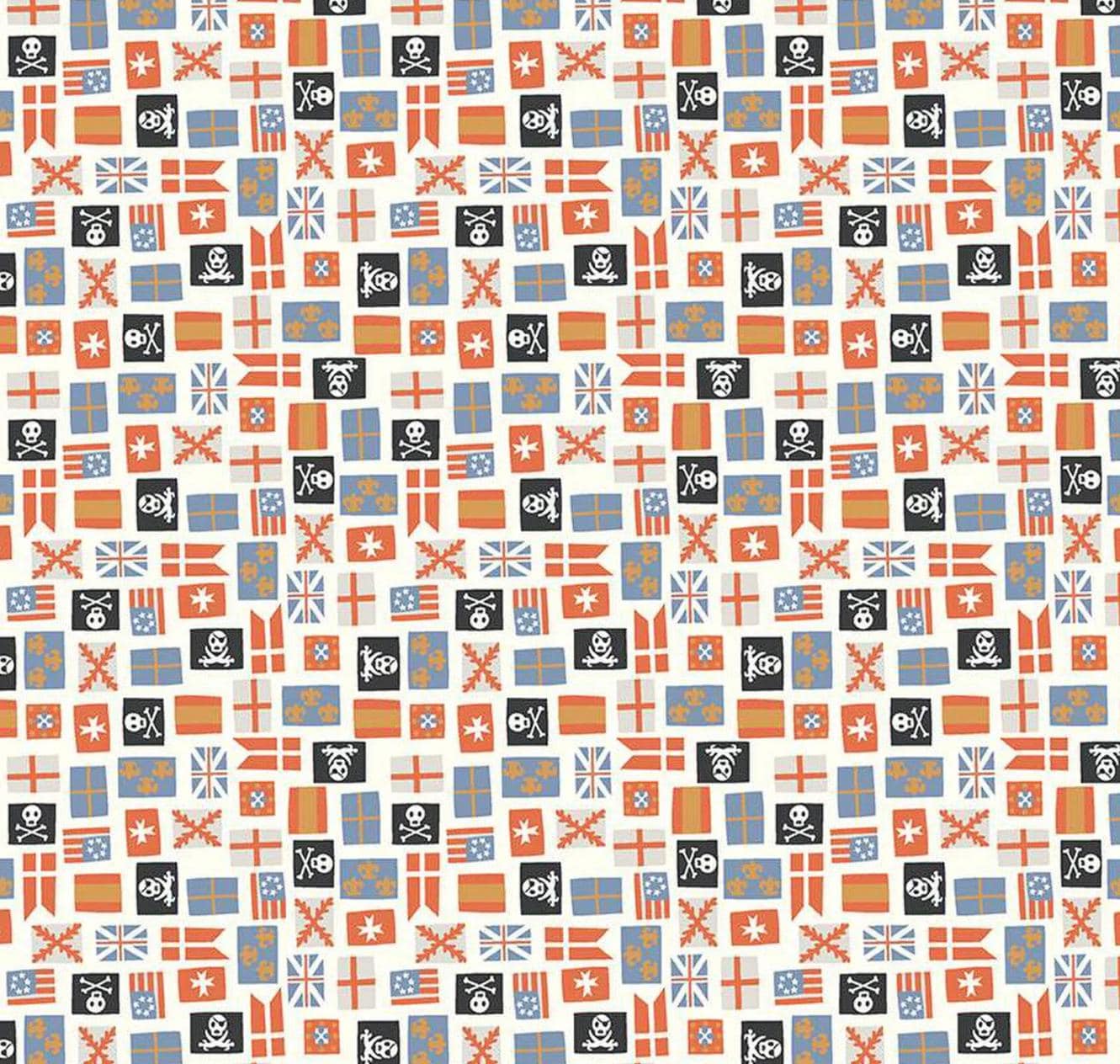 Riley Blake - Hoist the Sails by Rachel Erickson - Pirate Flags - Fabric by the half yard