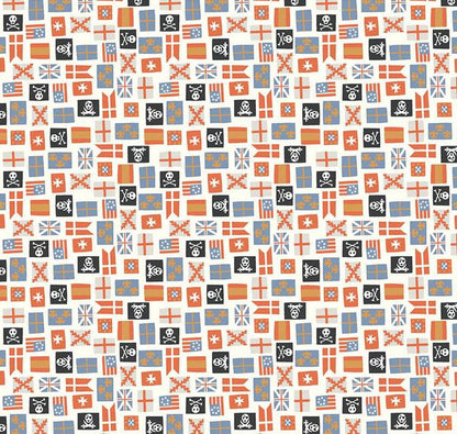 Riley Blake - Hoist the Sails by Rachel Erickson - Pirate Flags - Fabric by the half yard
