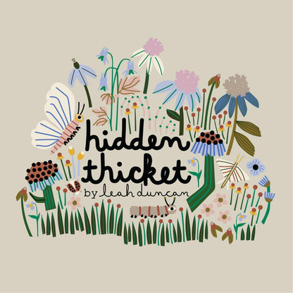 Cloud 9 - Hidden Thicket - Magnolia by Leah Duncan 100% Organic Cotton by the half yard