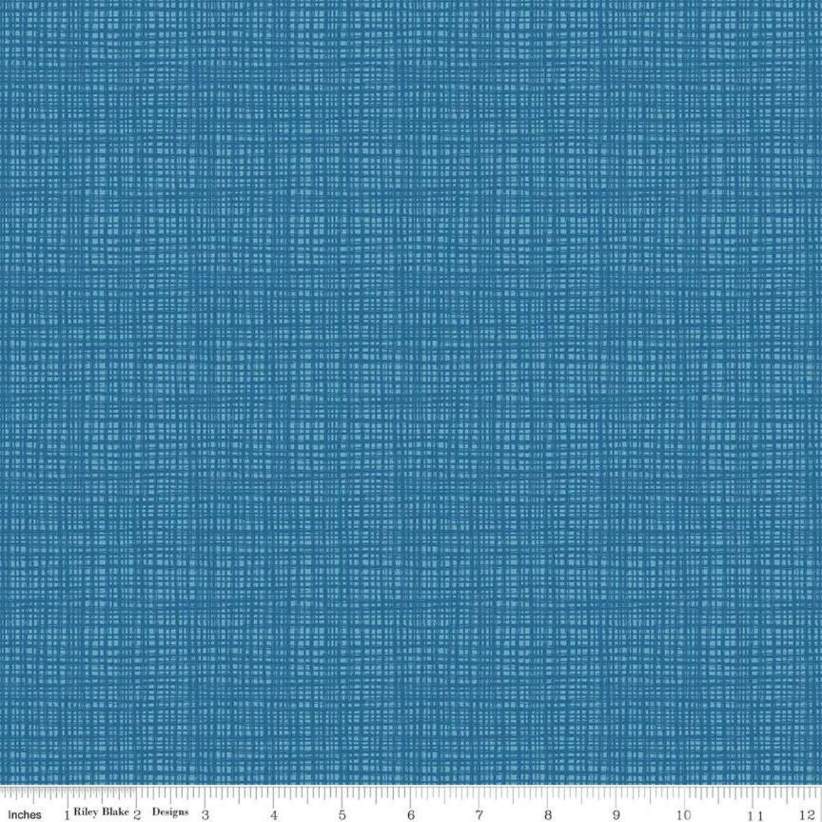 Riley Blake - Texture - Blue - C610-Blue 100% Quilting Cotton Fabric by the HALF YARD