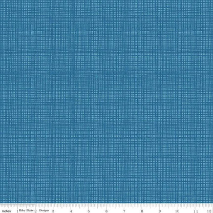 Riley Blake - Texture - Blue - C610-Blue 100% Quilting Cotton Fabric by the HALF YARD