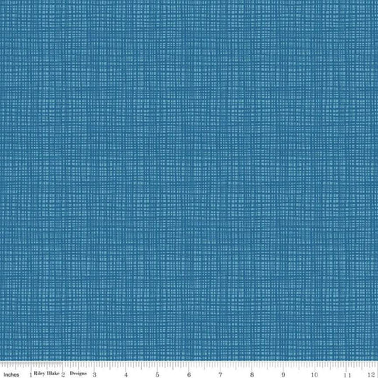 Riley Blake - Texture - Blue - C610-Blue 100% Quilting Cotton Fabric by the HALF YARD