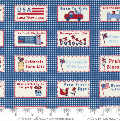 Moda - Prairie Days - Dusk Blue by Bunny Hill Designs - Fabric by the half yard