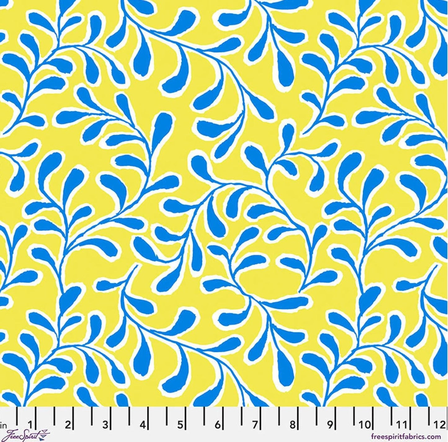 Kaffe Fassett - Free Spirit - Twig - Yellow - Fabric by the half yard