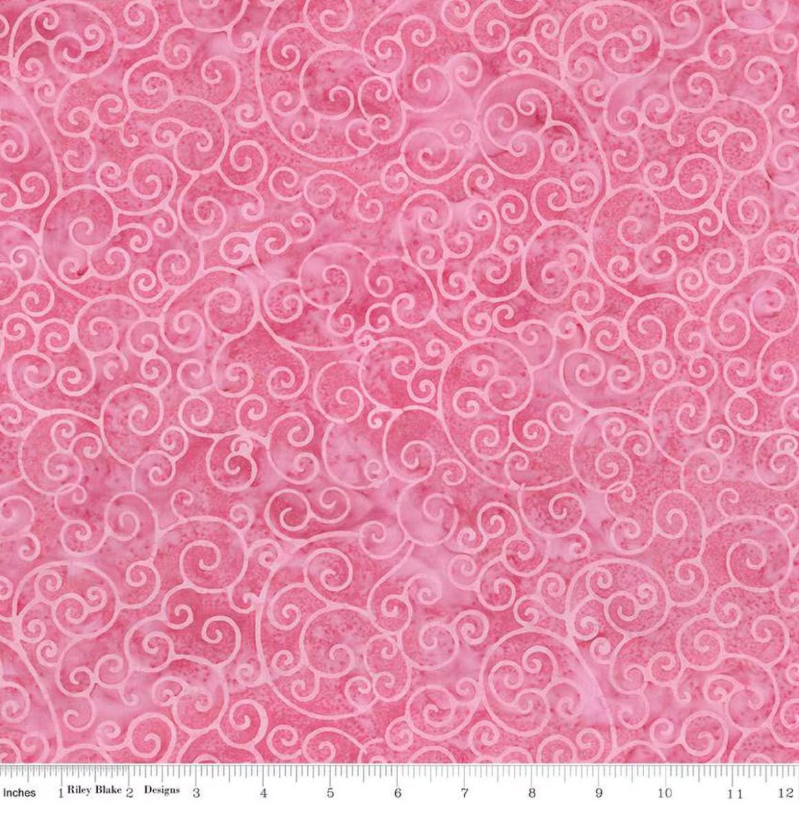 Riley Blake - Expressions Batiks Radiant Flourish Cotton Candy - Hand Dyed Batik Quilting fabric by the half yard BT23383-193