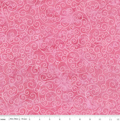Riley Blake - Expressions Batiks Radiant Flourish Cotton Candy - Hand Dyed Batik Quilting fabric by the half yard BT23383-193
