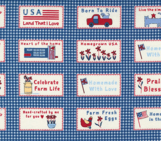 Moda - Prairie Days - Dusk Blue by Bunny Hill Designs - Fabric by the half yard