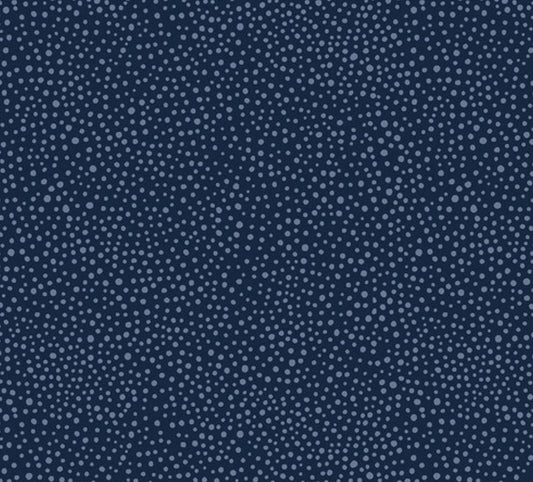 Free Spirit - Morris & Co - Seaweed Dot - Navy - Fabric by the half yard