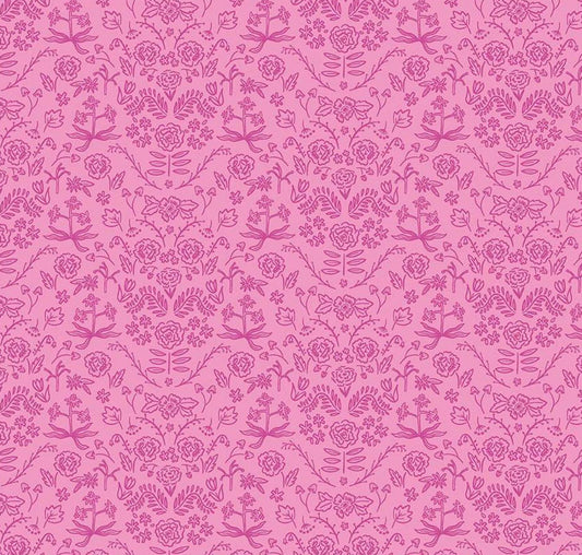 Riley Blake - Chloe Damask - Peony - C14523 - Fabric by the half yard