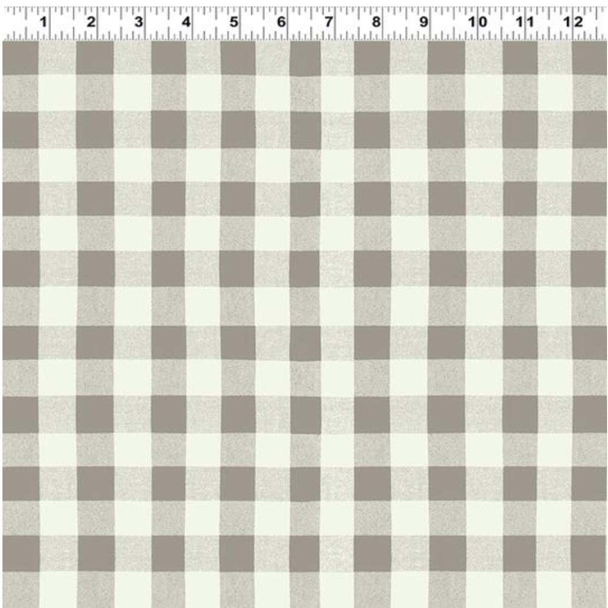 Clothworks - A Dog's Life - Buffalo Plaid - Taupe - 100% Quilting Cotton Fabric by the HALF YARD - Y3367-62