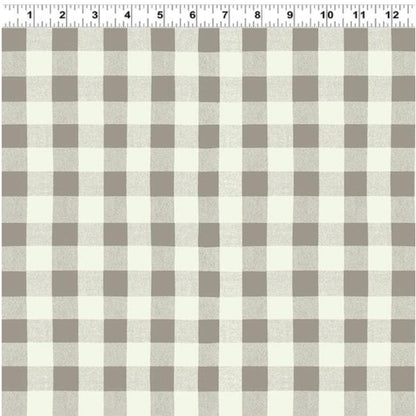 Clothworks - A Dog's Life - Buffalo Plaid - Taupe - 100% Quilting Cotton Fabric by the HALF YARD - Y3367-62
