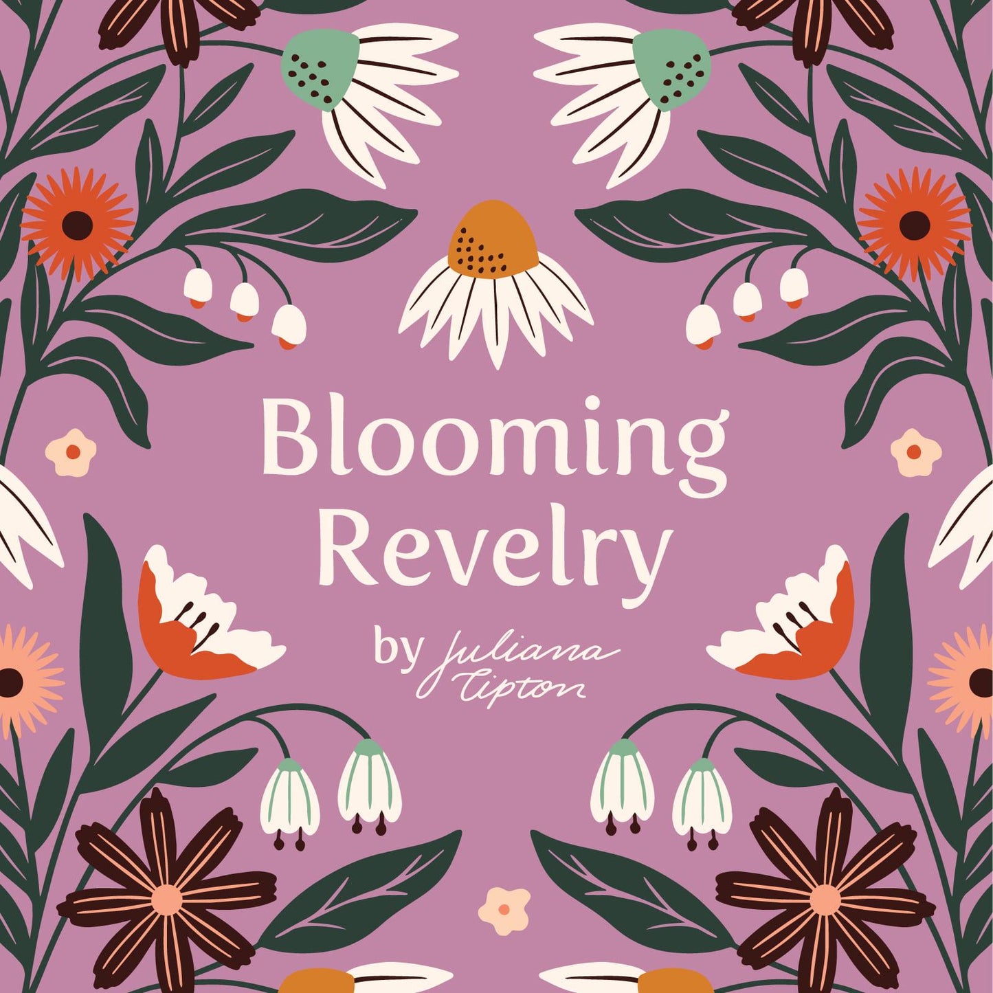 Cloud9 - Blooming Revelry - Plume - 227324 - 100% Certified Organic Quilting Cotton by the half yard