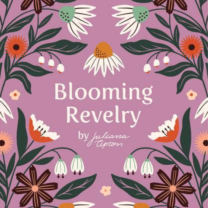 Cloud9 - Blooming Revelry - Plume - 227324 - 100% Certified Organic Quilting Cotton by the half yard
