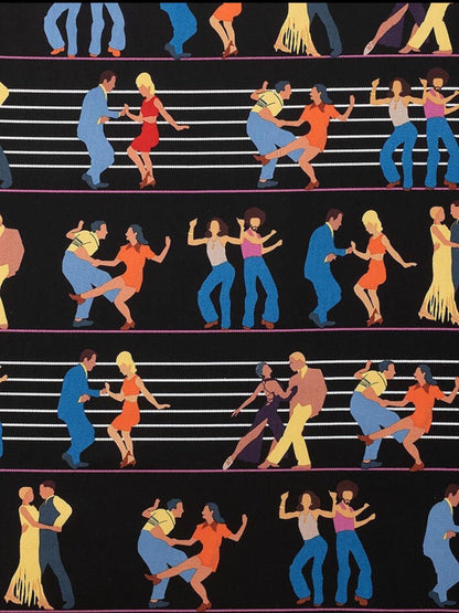 Alexander Henry - Let’s Dance - Black - Fabric by the half yard