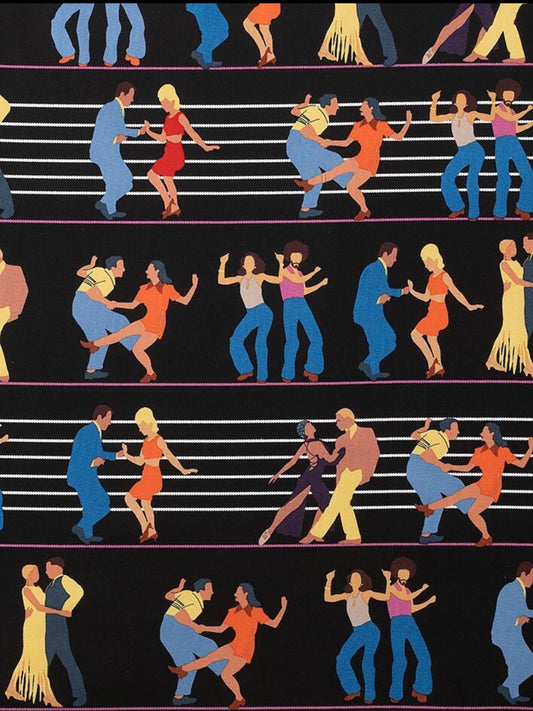 Alexander Henry - Let’s Dance - Black - Fabric by the half yard