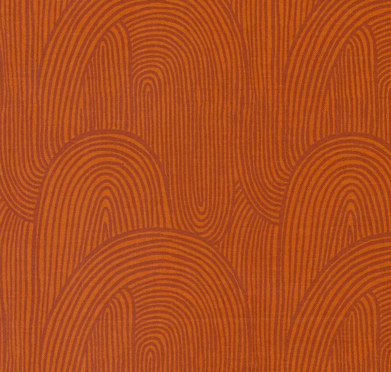 Moda - Things Above - Wavy Whirl - Rust - Fabric by the Half Yard