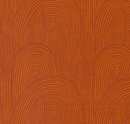 Moda - Things Above - Wavy Whirl - Rust - Fabric by the Half Yard