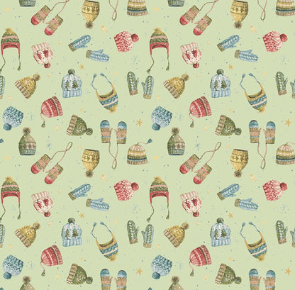 Riley Blake - Magical Winterland - Knitwear Green - C14945-GREEN - Fabric by the half yard