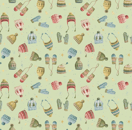 Riley Blake - Magical Winterland - Knitwear Green - C14945-GREEN - Fabric by the half yard