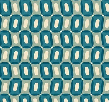 Ruby Star Society - To and Fro Ooos - Teal by Rashida Coleman Hale - Quilting Fabric by the half yard