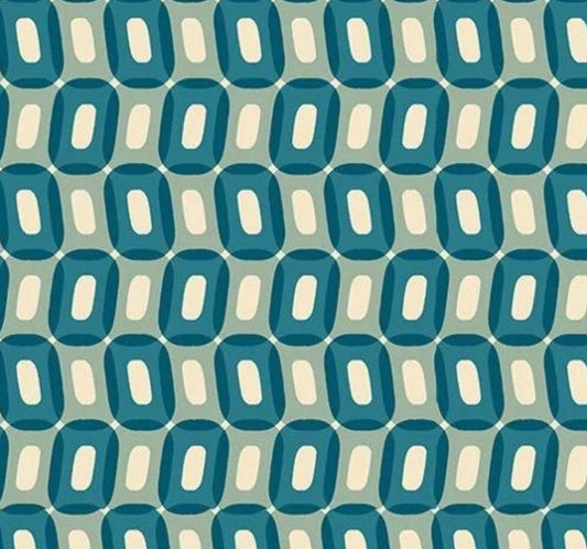 Ruby Star Society - To and Fro Ooos - Teal by Rashida Coleman Hale - Quilting Fabric by the half yard
