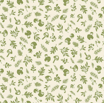 Riley Blake - Yuletide Forest Woodland Cream C13542 - Quilting Fabric by the HALF yard