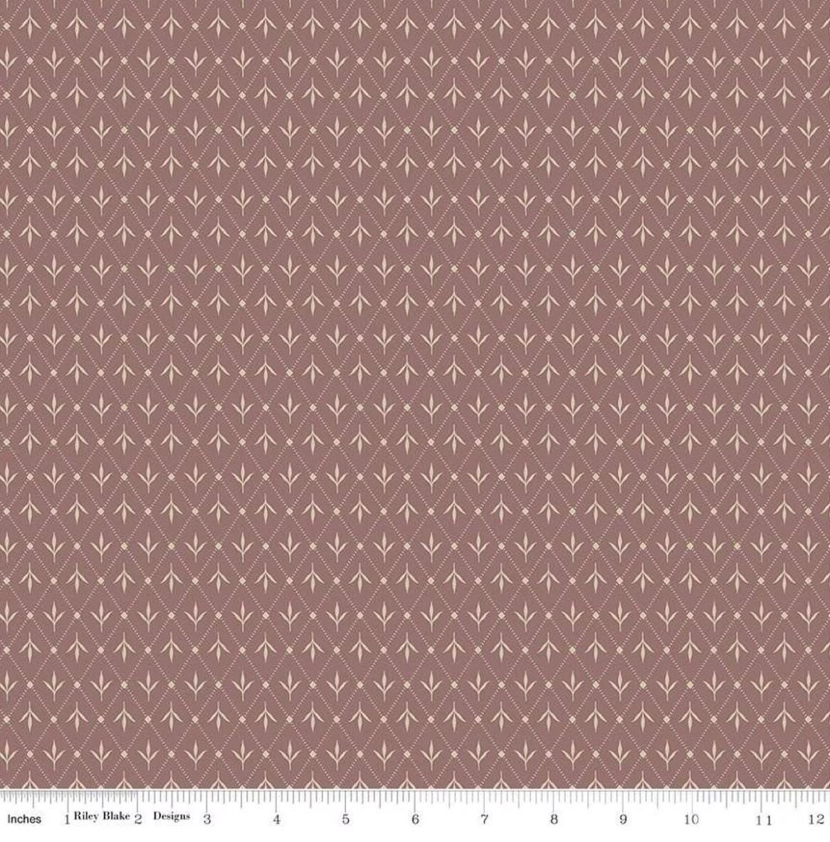 Riley Blake - Threads of Grace - Ivy Marsala C16824-MARSALA Quilting Cotton Fabric by the HALF Yard