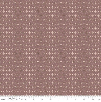 Riley Blake - Threads of Grace - Ivy Marsala C16824-MARSALA Quilting Cotton Fabric by the HALF Yard
