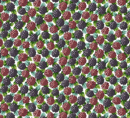 Free Spirit - Neddy's Meadow - Blackberries - By Snow Leopard Design - PWSL077.NATURAL - Fabric by the half yard