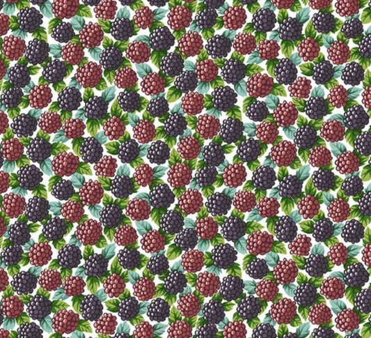 Free Spirit - Neddy's Meadow - Blackberries - By Snow Leopard Design - PWSL077.NATURAL - Fabric by the half yard
