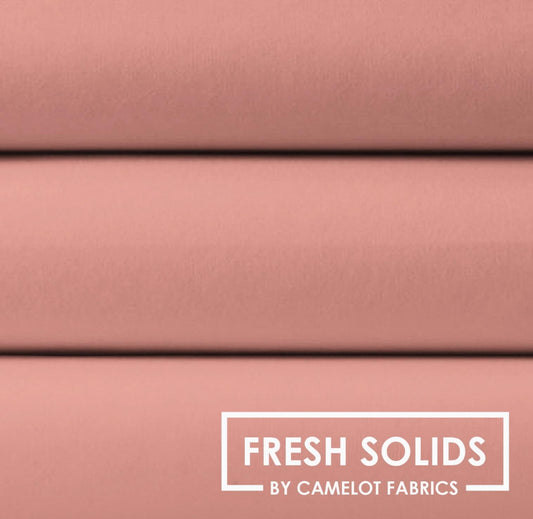 Camelot - Fresh Solids - Pink Chai - Fabric by the half yard