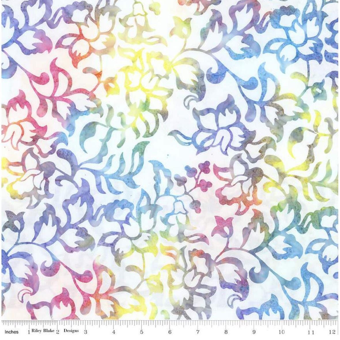Riley Blake - Expressions Batiks Radiant Rainbow Sherbet - Hand Dyed Batik Quilting fabric by the half yard BT23382-128