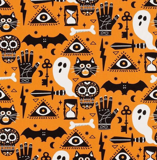 Alexander Henry - Incantation - Orange - 8951A - Fabric by the half yard