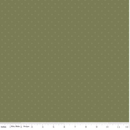 Riley Blake - Threads of Grace - Dots Green C16826-GREEN Quilting Cotton Fabric by the HALF Yard