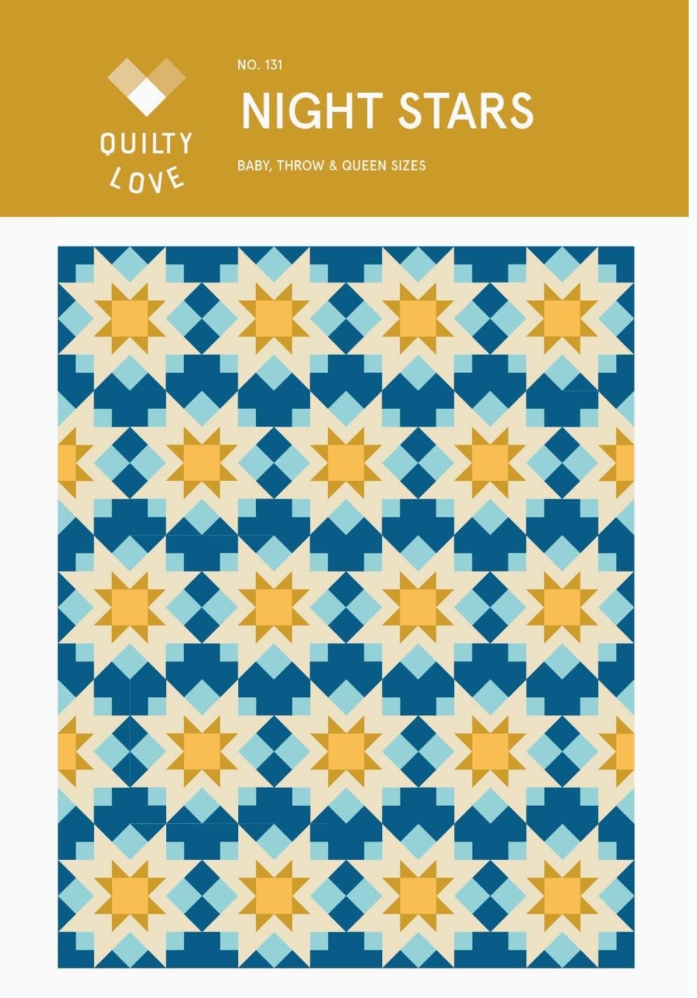 Night Stars Pattern by Quilty Love - Printed Paper Pattern