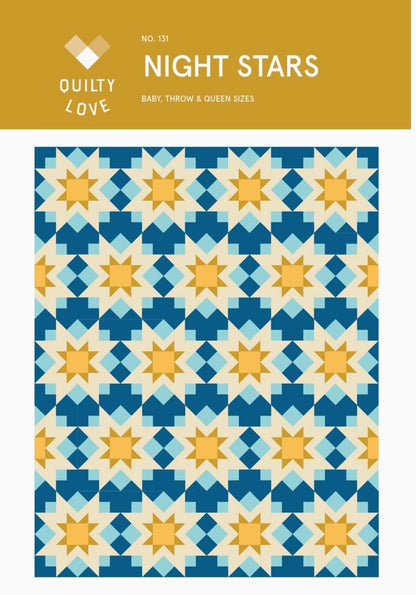 Night Stars Pattern by Quilty Love - Printed Paper Pattern