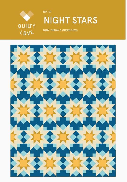 Night Stars Pattern by Quilty Love - Printed Paper Pattern