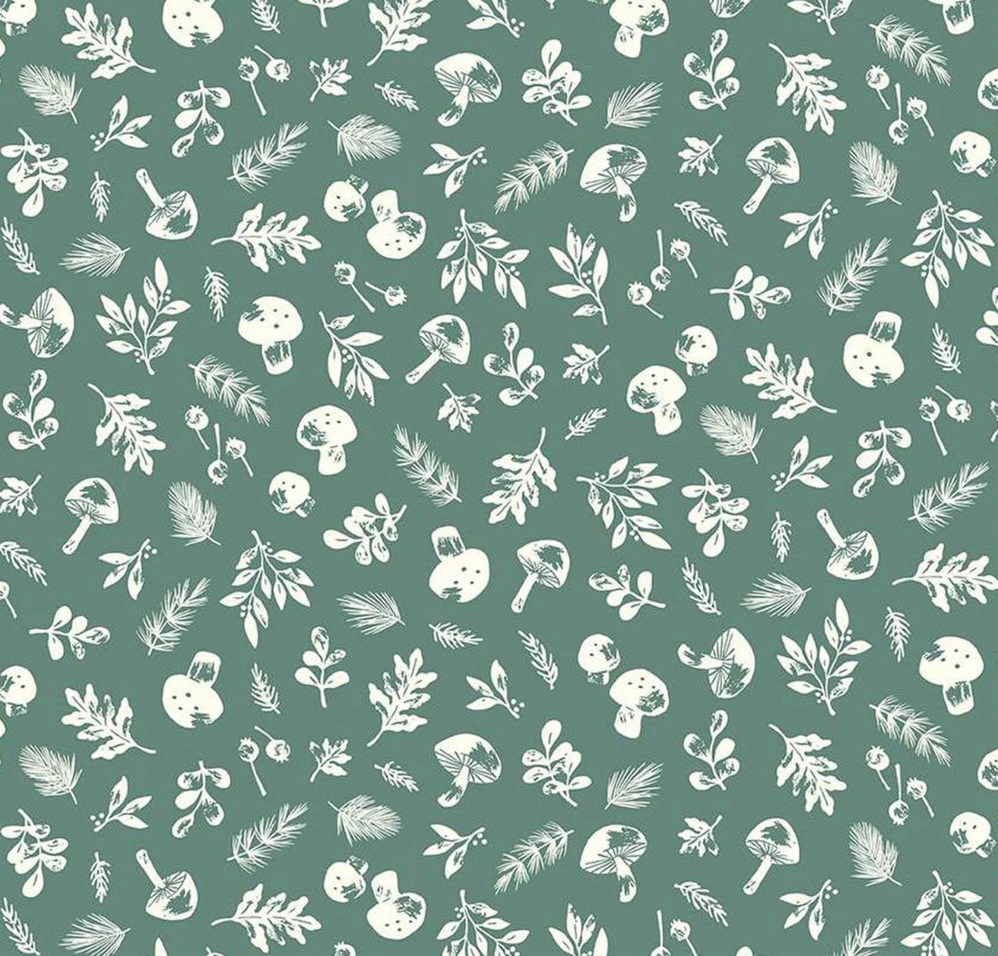 Riley Blake - Yuletide Forest - Woodland Sage - C13542 - Fabric by the HALF yard