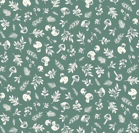 Riley Blake - Yuletide Forest - Woodland Sage - C13542 - Fabric by the HALF yard